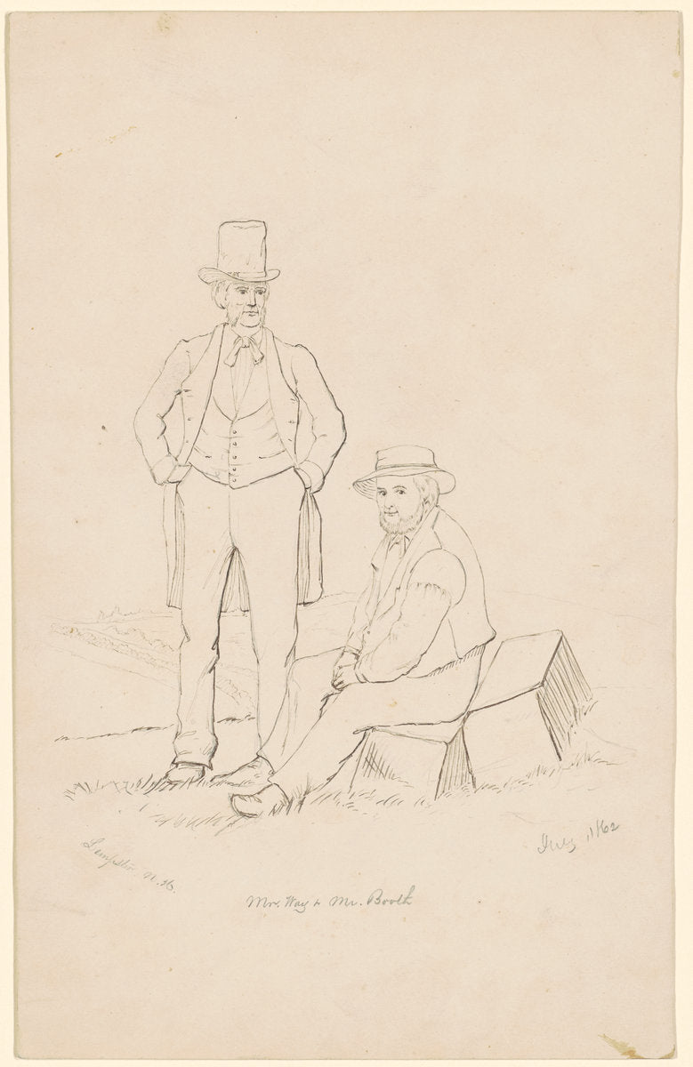 Mr. Way and Mr. Booth by James Wells Champney (American, 1843 - 1903), 16X12"(A3)Poster Print