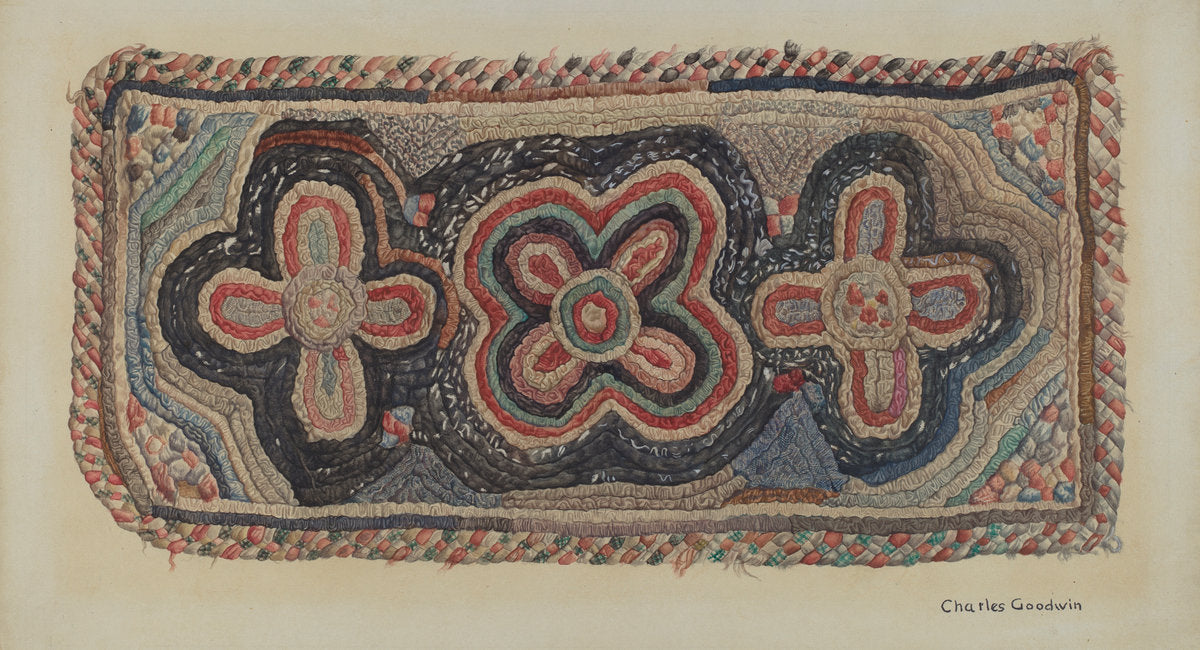 Shaker Rug by Charles Goodwin (American, active c. 1935), 16X12"(A3)Poster Print