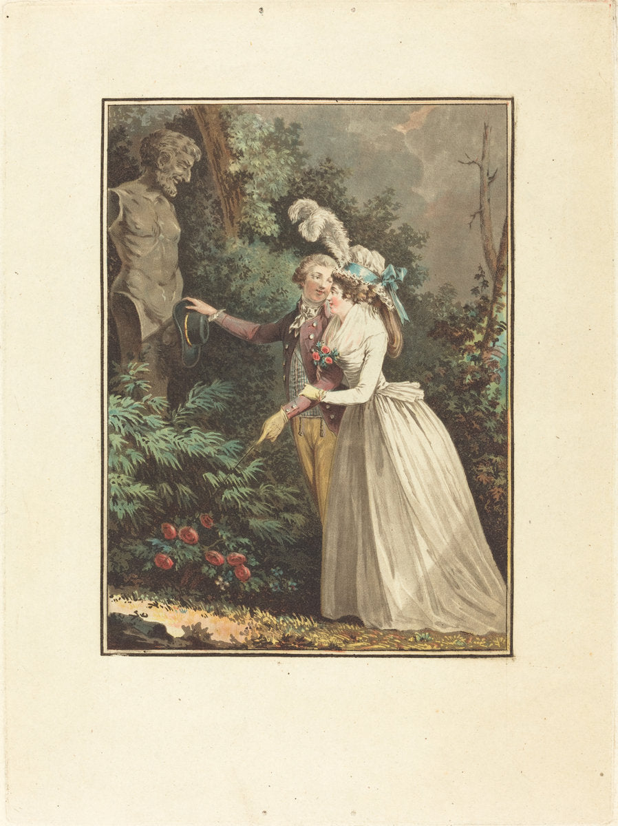 Ah! Laisse-moi donc voir by Jean-François Janinet after Nicolas Lavreince (French, 1752 - 1814), 16X12"(A3)Poster Print