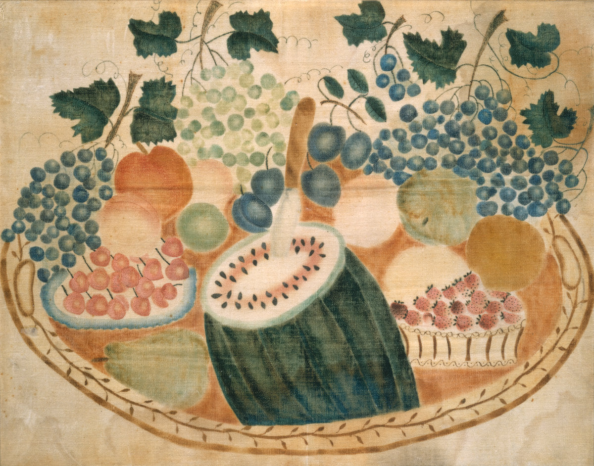 c. 1840 by American 19th Century (Fruit on a Tray), 16X12"(A3)Poster Print