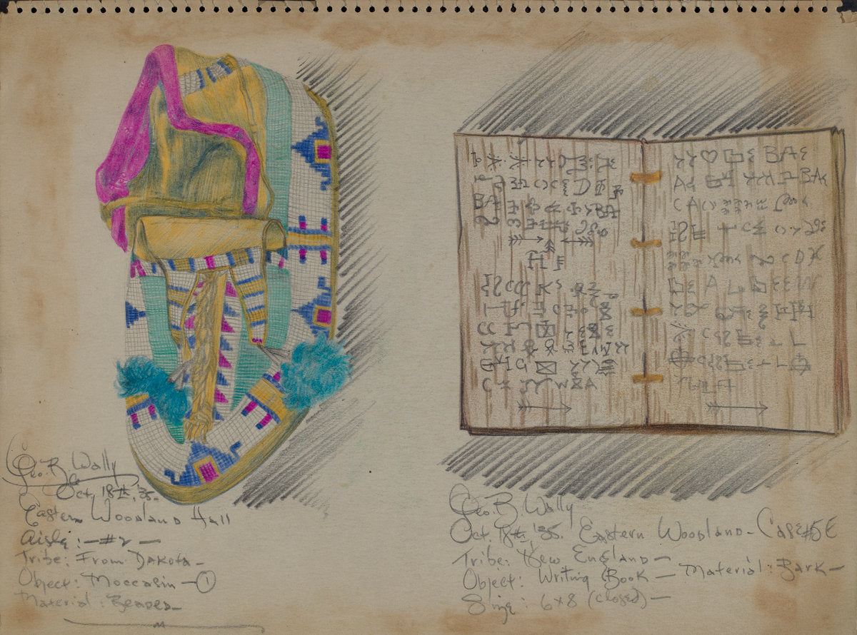 Moccasin and Writing Book by George B. Wally (American, active c. 1935), 16X12"(A3)Poster Print