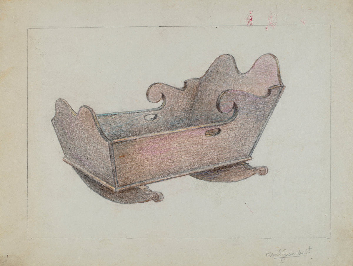 Cradle by Karl Joubert (American, active c. 1935), 16X12"(A3)Poster Print