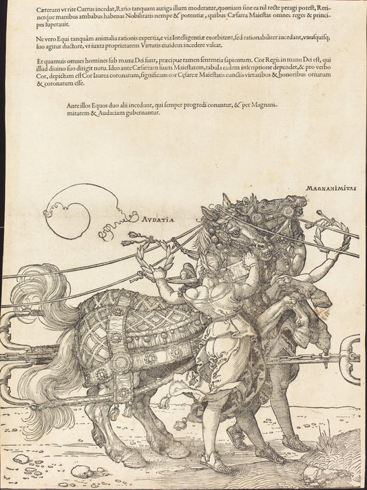 The Triumphal Chariot of Maximilian I (The Great Triumphal Car) [plate 7 of 8] by Albrecht Dürer (German, 1471 - 1528), 16X12"(A3)Poster Print