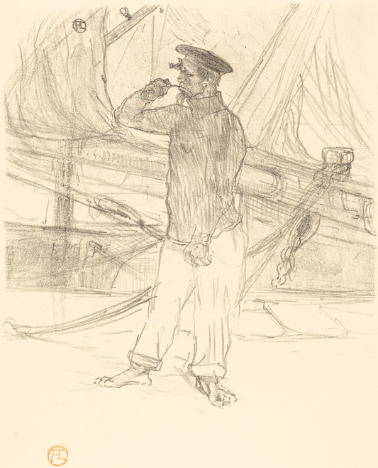 L'hareng saur by Henri de Toulouse-Lautrec (French, 1864 - 1901), 16X12"(A3)Poster Print
