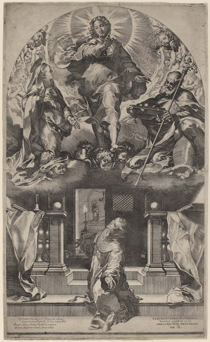 Saint Francis in Ecstasy by Federico Barocci (Italian, probably 1535 - 1612), 16X12"(A3)Poster Print