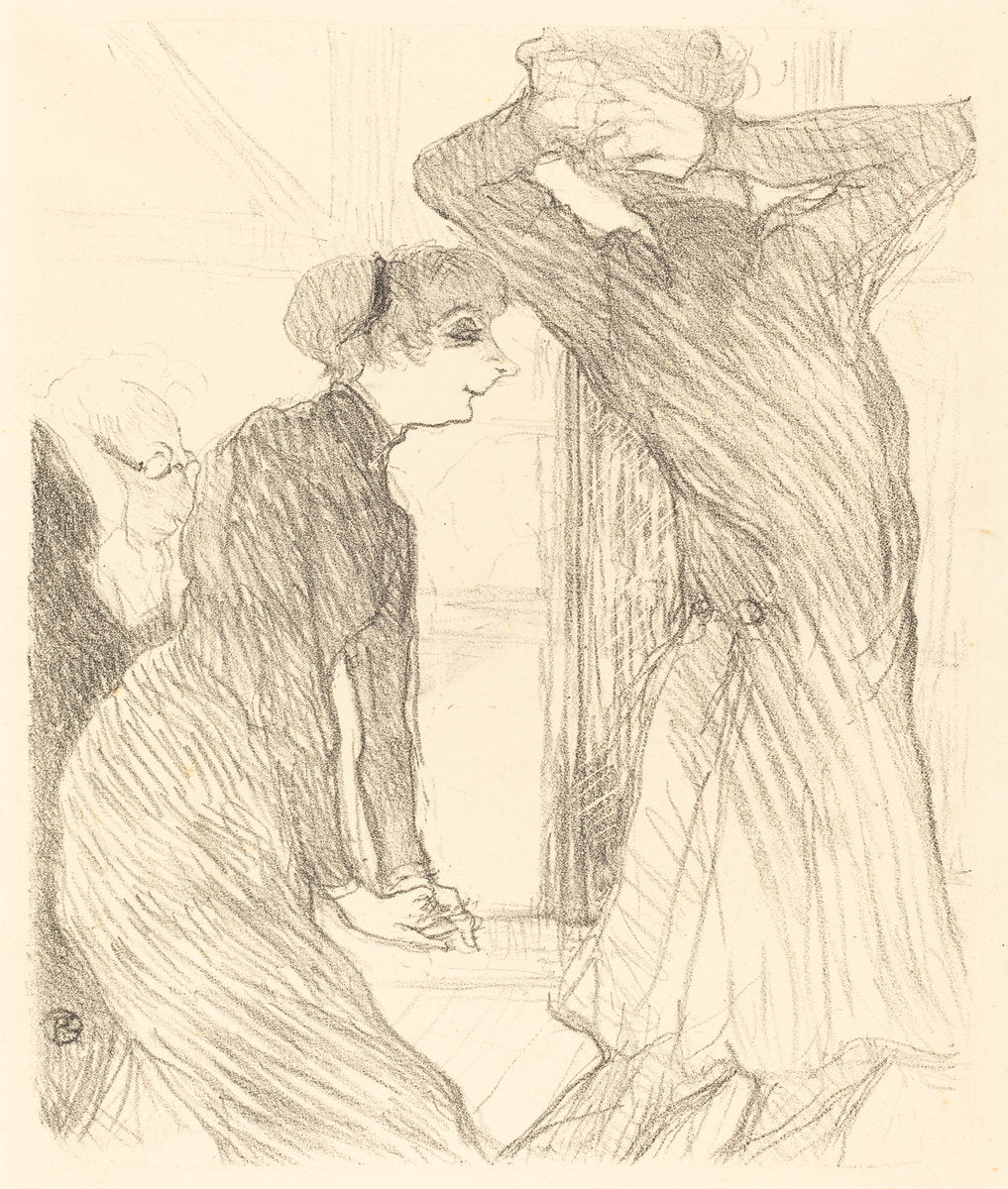 Lugne Poe and Baldy in "Au-dessus des forces humaines" (Lugne Poe et Baldy dans "Au-desses des forces humaines") by Henri de Toulouse-Lautrec (French, 1864 - 1901), 16X12"(A3)Poster Print