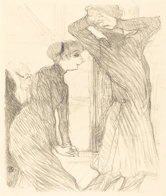 Lugne Poe and Baldy in "Au-dessus des forces humaines" (Lugne Poe et Baldy dans "Au-desses des forces humaines") by Henri de Toulouse-Lautrec (French, 1864 - 1901), 16X12"(A3)Poster Print