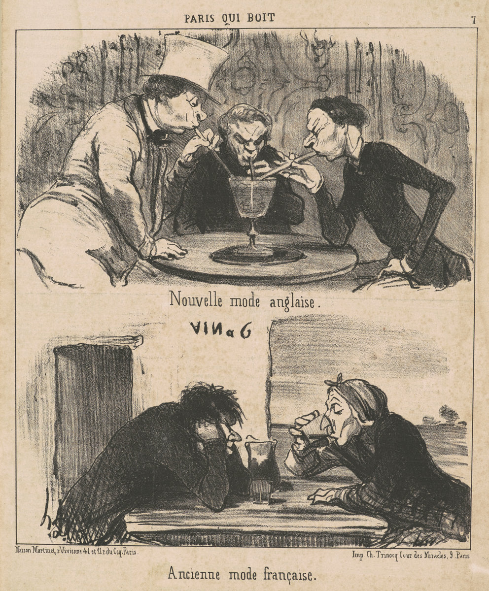 Nouvelle mode anglaise by Honoré Daumier (French, 1808 - 1879), 16X12"(A3)Poster Print