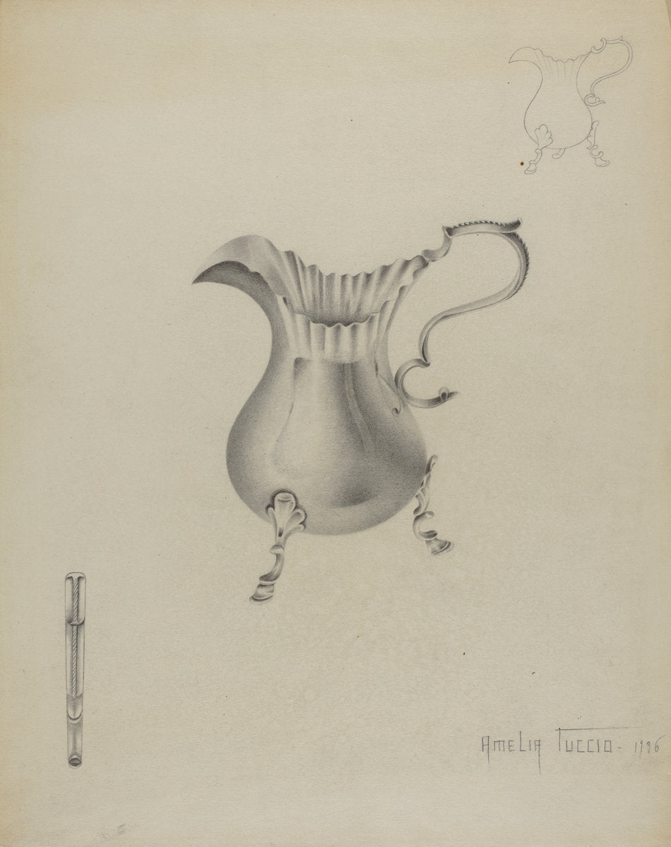 Silver Creamer by Amelia Tuccio (American, active c. 1935), 16X12"(A3)Poster Print
