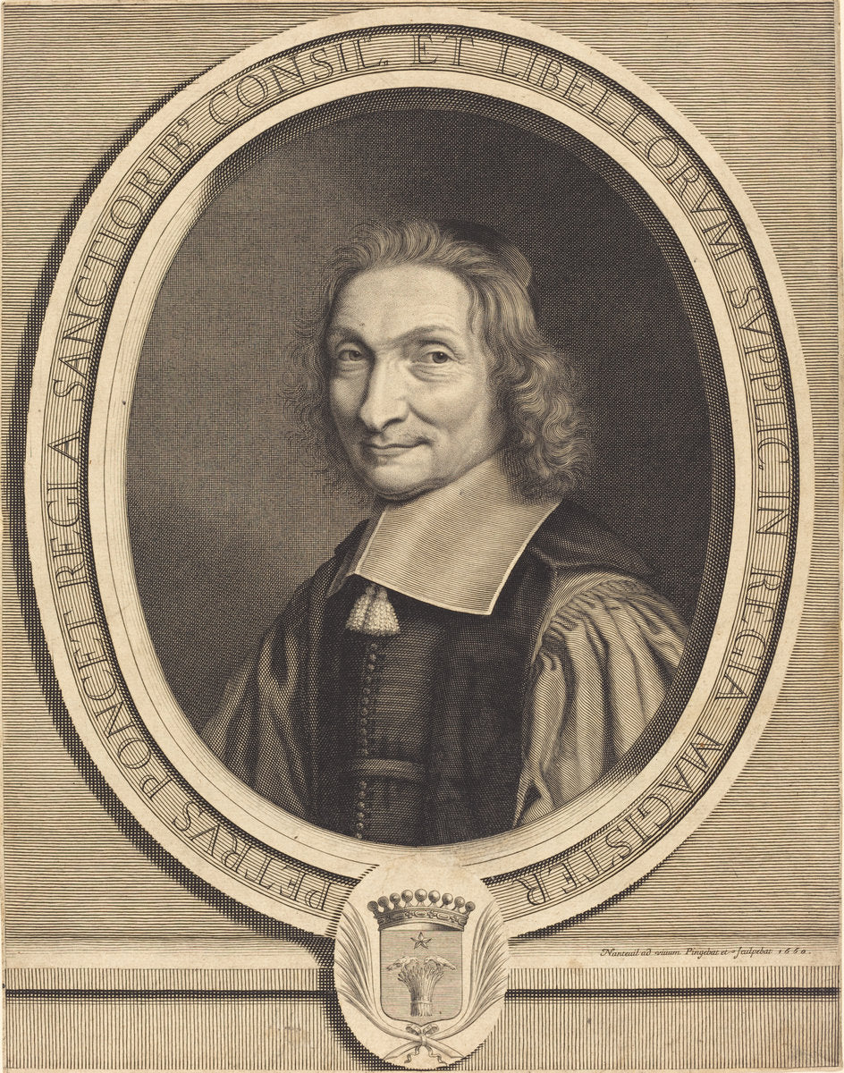 Pierre Poncet by Robert Nanteuil (French, 1623 - 1678), 16X12"(A3)Poster Print