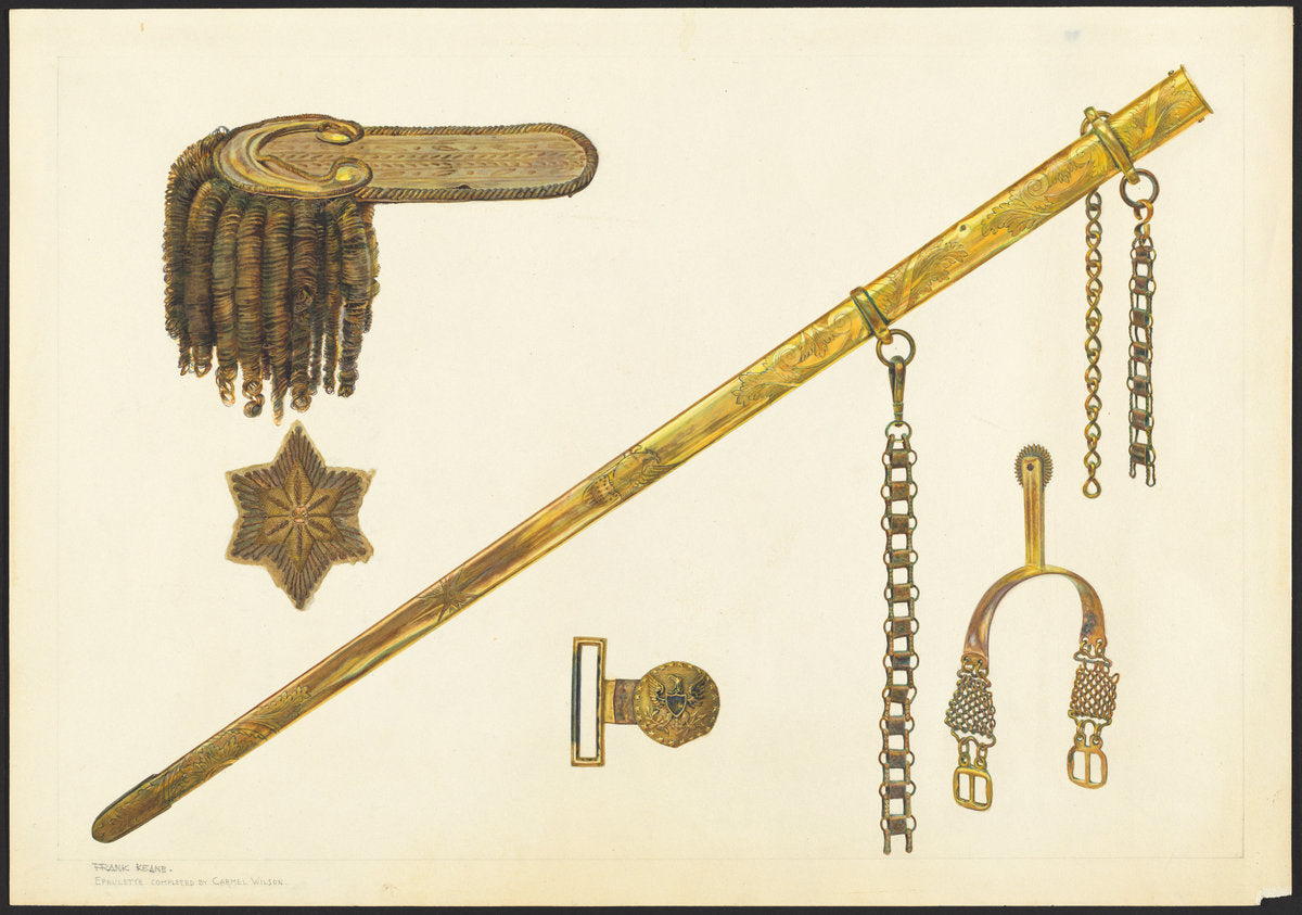 Uniform Accessories by Frank M. Keane (American, active c. 1935), 16X12"(A3)Poster Print