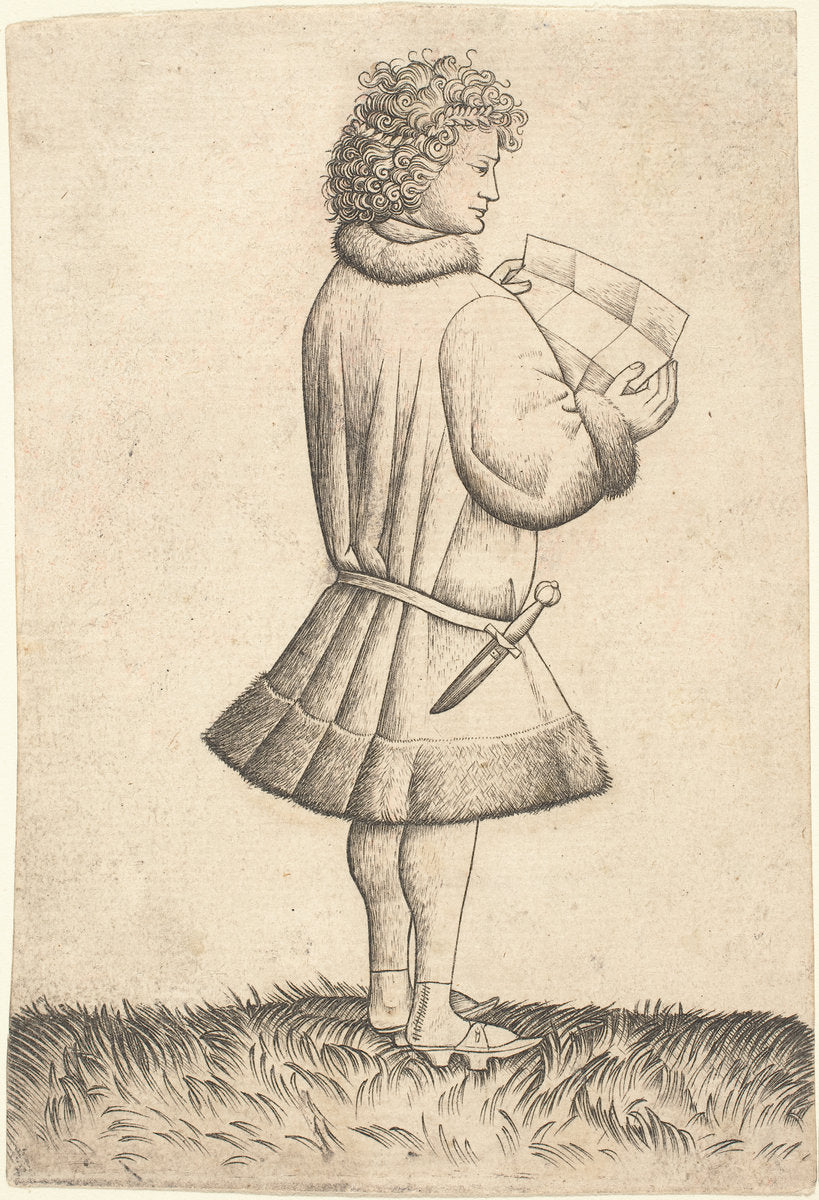 A Poet Reading by Master of the Playing Cards (German, active c. 1430/1455), 16X12"(A3)Poster Print