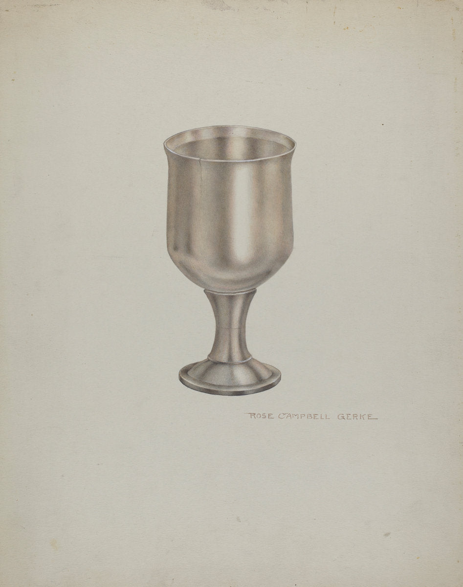 Silver Goblet by Rose Campbell-Gerke (American, active c. 1935), 16X12"(A3)Poster Print