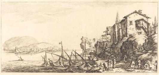 The Small Port by Jacques Callot (French, 1592 - 1635), 16X12"(A3)Poster Print