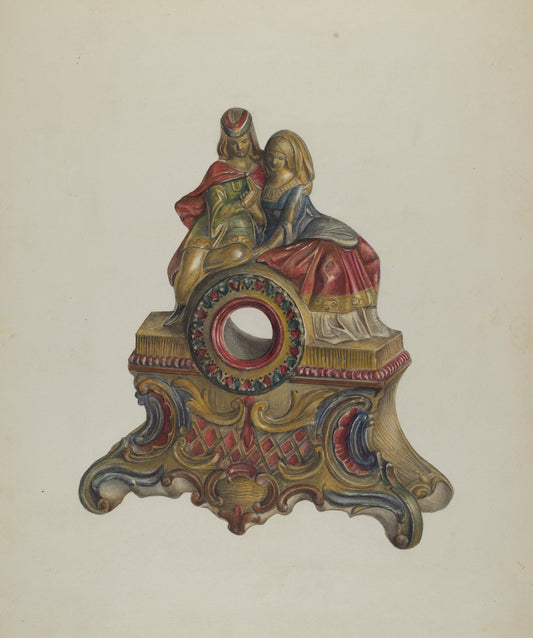 Mantle Ornament by Mina Lowry (American, 1894 - 1942), 16X12"(A3)Poster Print