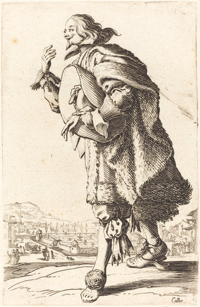 Noble Man with Felt Hat, Bowing by Jacques Callot (French, 1592 - 1635), 16X12"(A3)Poster Print