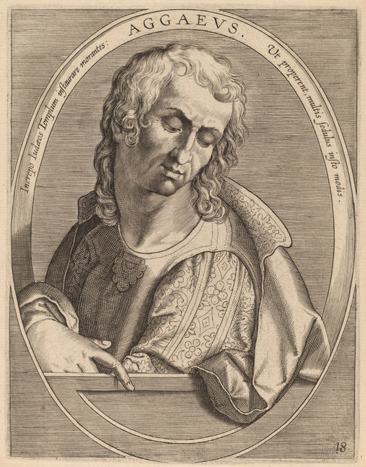 Aggaeus by Theodor Galle after Jan van der Straet (Flemish, c. 1571 - 1633), 16X12"(A3)Poster Print