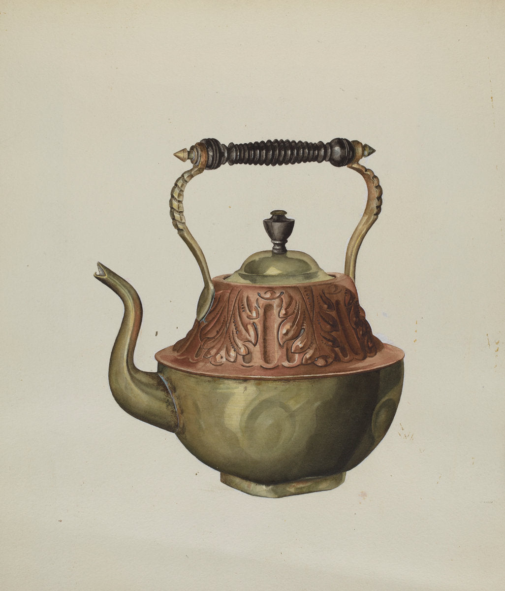Teapot by Henry Meyers (American, active c. 1935), 16X12"(A3)Poster Print