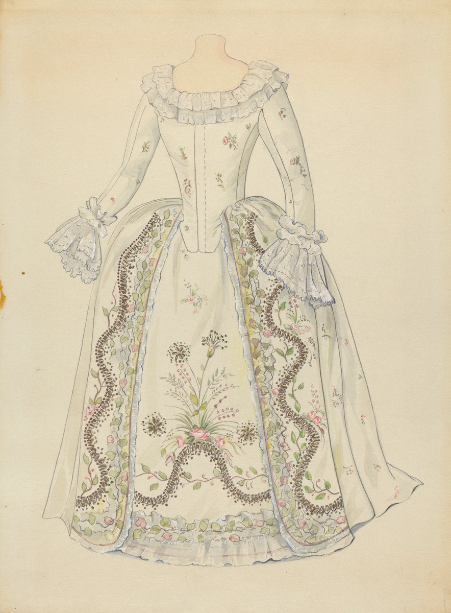 Dress by Charlotte Winter (American, active c. 1935), 16X12"(A3)Poster Print