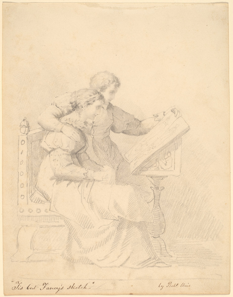 Tis but Fancy's Sketch by Robert Walter Weir (American, 1803 - 1889), 16X12"(A3)Poster Print