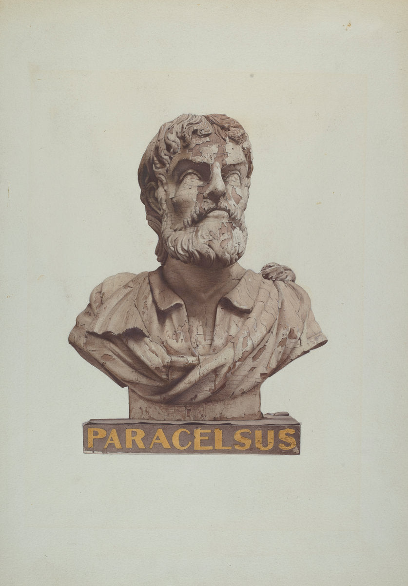 Bust of Paracelsus by Joseph Goldberg (American, active c. 1935), 16X12"(A3)Poster Print