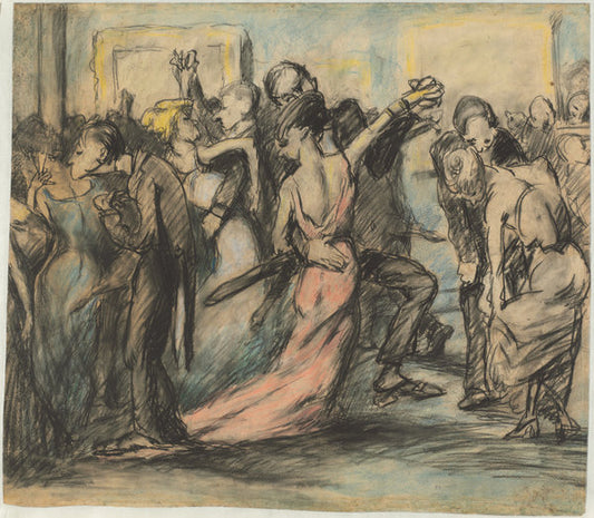 Society Ball [verso] by George Bellows (American, 1882 - 1925), 16X12"(A3)Poster Print