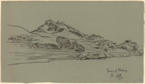 Nile Journey, Tmui of Ptolemy by Elihu Vedder (American, 1836 - 1923), 16X12"(A3)Poster Print