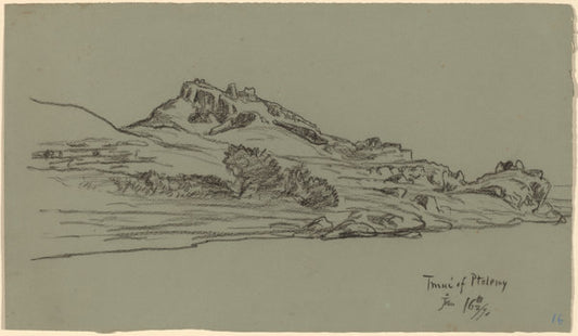 Nile Journey, Tmui of Ptolemy by Elihu Vedder (American, 1836 - 1923), 16X12"(A3)Poster Print
