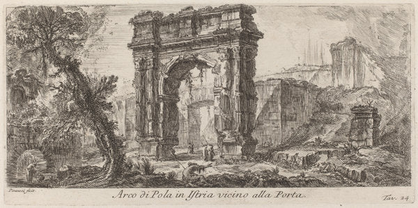 Arco di Pola in Istria by Giovanni Battista Piranesi (Italian, 1720 - 1778), 16X12"(A3)Poster Print