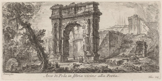 Arco di Pola in Istria by Giovanni Battista Piranesi (Italian, 1720 - 1778), 16X12"(A3)Poster Print