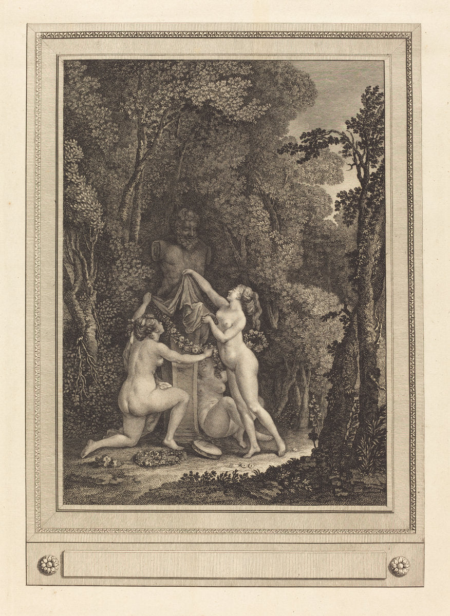 Les nymphes scrupuleuses by Geraud Vidal after Nicolas Lavreince (French, 1742 - 1801), 16X12"(A3)Poster Print