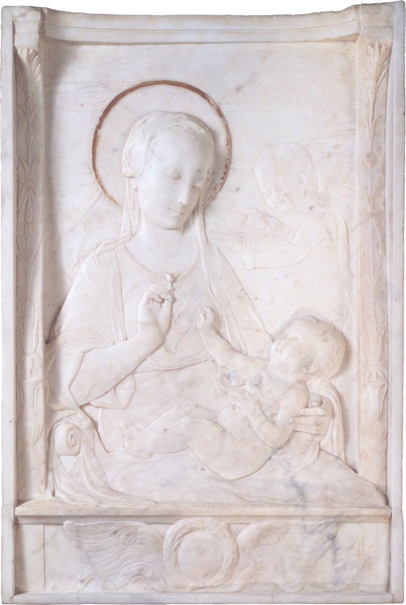 c. 1860 by Florentine 19th Century (Madonna and Child), 16X12"(A3)Poster Print