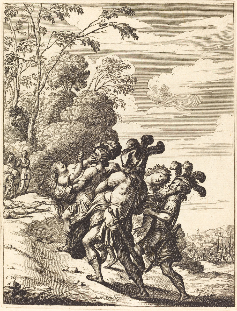 Illustration to Jean Desmarets' "L'Ariane" by Abraham Bosse after Claude Vignon (French, 1602 - 1676), 16X12"(A3)Poster Print