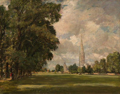 Salisbury Cathedral from Lower Marsh Close by John Constable (British, 1776 - 1837), 16X12"(A3)Poster Print