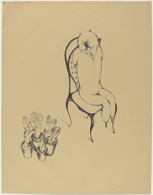 Hällucinationen (Hallucinations) by Heinrich Hoerle (German, 1895 - 1936), 16X12"(A3)Poster Print