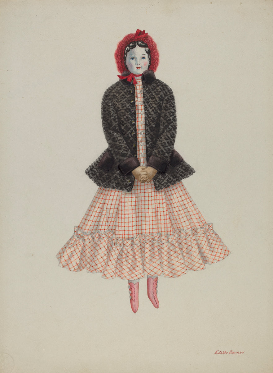 Doll - "Flora Richardson" by Edith Towner (American, active c. 1935), 16X12"(A3)Poster Print