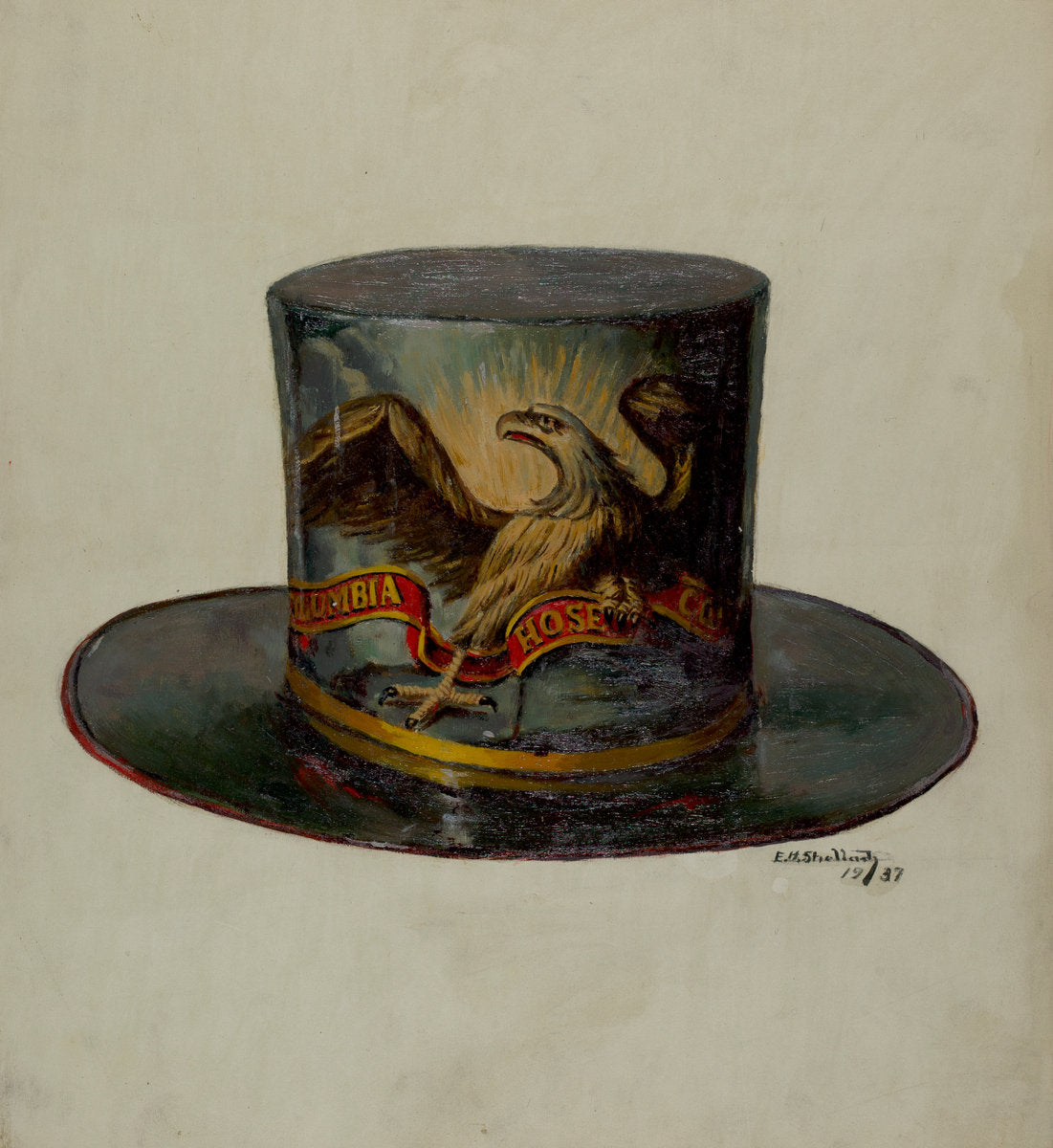 Fireman's Hat by Eugene Shellady (American, active c. 1935), 16X12"(A3)Poster Print