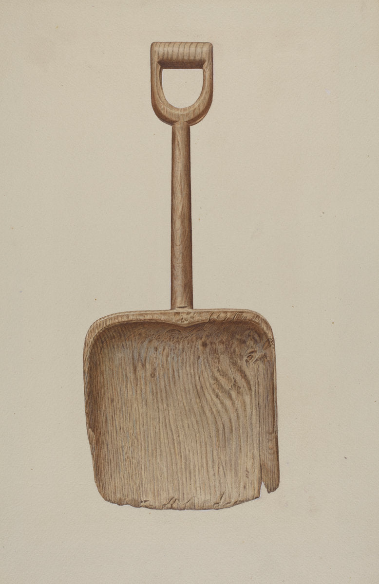 Wooden Shovel by Albert Ryder (American, active c. 1935), 16X12"(A3)Poster Print