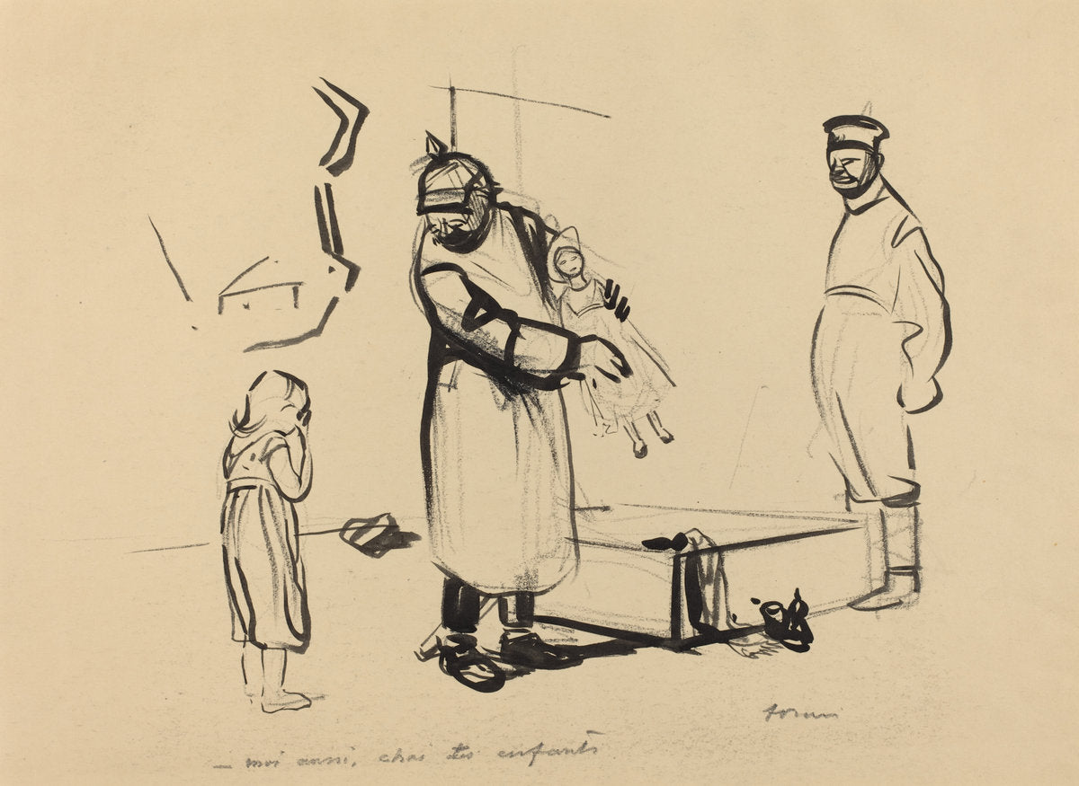 Nach Paris.  -moi aussi, chai des enfants by Jean-Louis Forain (French, 1852 - 1931), 16X12"(A3)Poster Print