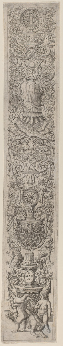 Ornament Panel: Four Children Playing by Giovanni Pietro Birago and Zoan Andrea (Italian, active c. 1475/1519), 16X12"(A3)Poster Print