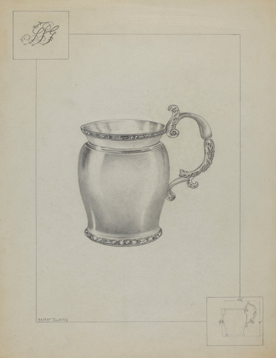 Silver Mug by Hester Duany (American, 1891 - 1964), 16X12"(A3)Poster Print