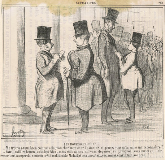 Les boursicotières. Me trouvez-vous bien ... by Honoré Daumier (French, 1808 - 1879), 16X12"(A3)Poster Print