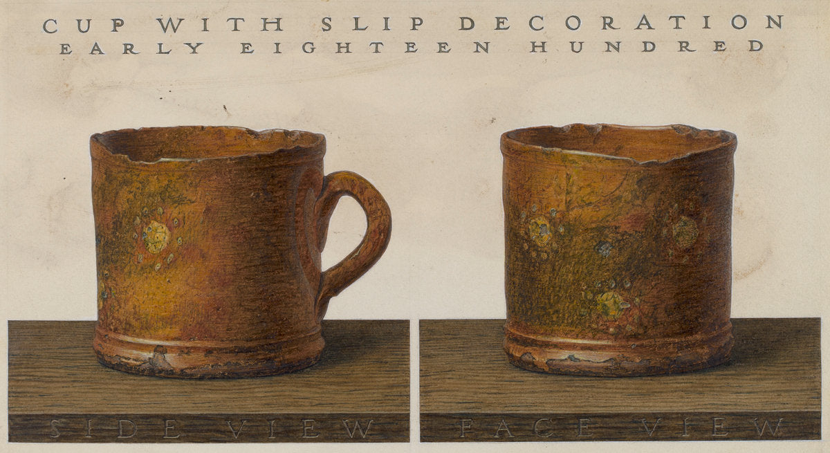Cup with Slip Decoration by John Matulis (American, 1910 - 2000), 16X12"(A3)Poster Print