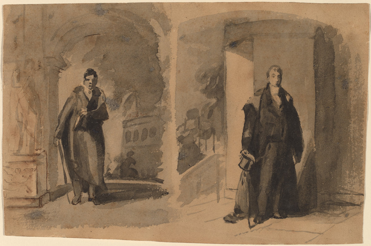 Lafayette (Two Views) by Thomas Sully (American, 1783 - 1872), 16X12"(A3)Poster Print