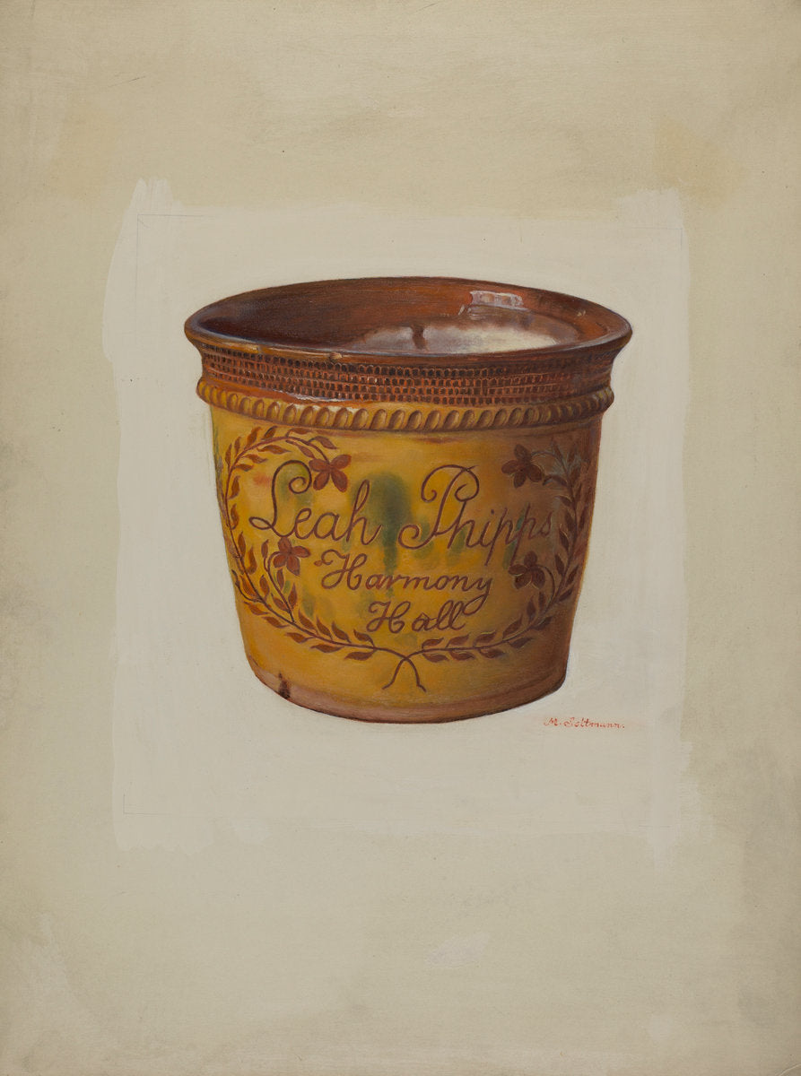 Pa. German Flower Vase by Max Soltmann (American, active c. 1935), 16X12"(A3)Poster Print