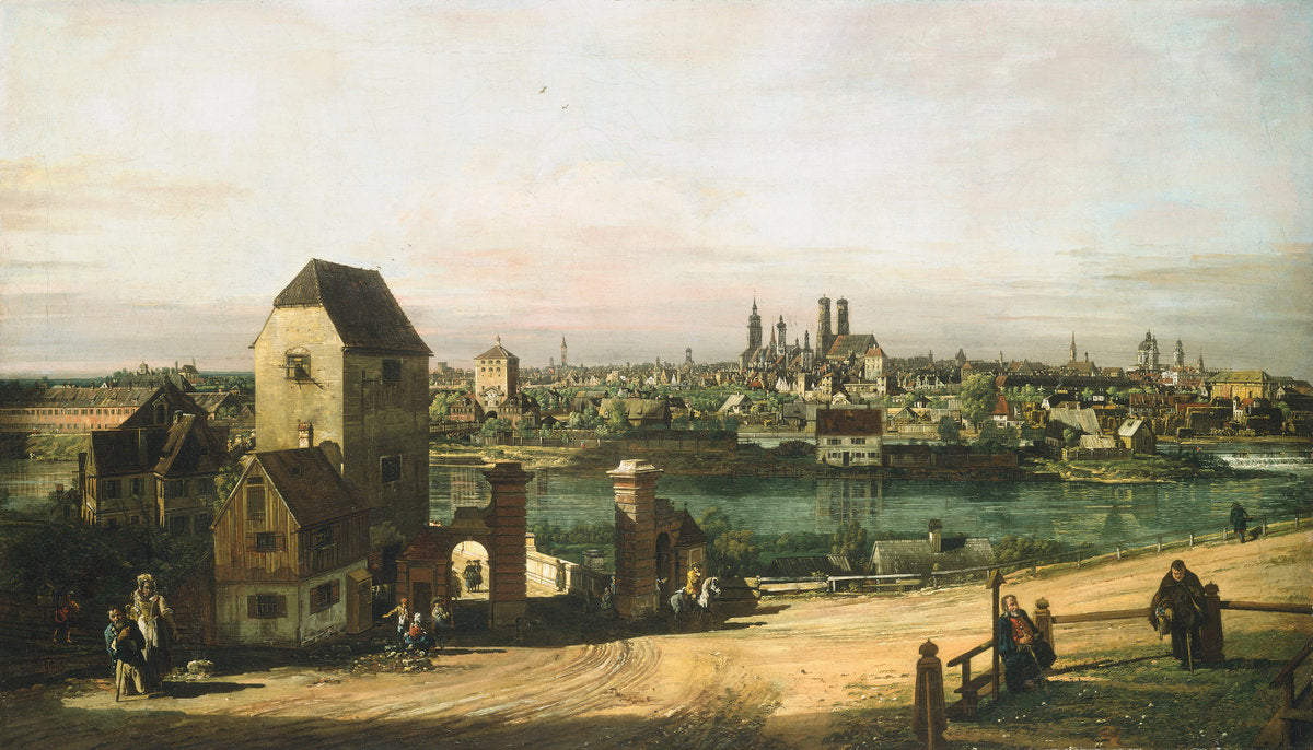 View of Munich by Bernardo Bellotto and Workshop (Venetian, 1722 - 1780), 16X12"(A3)Poster Print