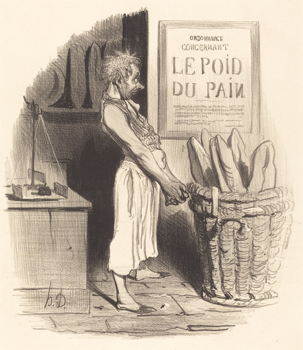 Pour lors... nous... sommes dans le pétrin by Honoré Daumier (French, 1808 - 1879), 16X12"(A3)Poster Print