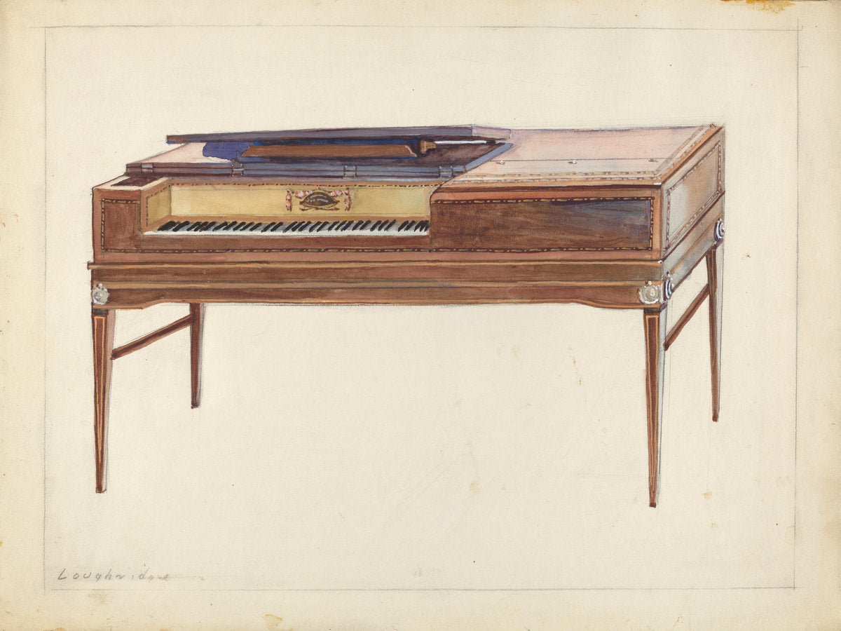 Piano by George Loughridge (American, active c. 1935), 16X12"(A3)Poster Print