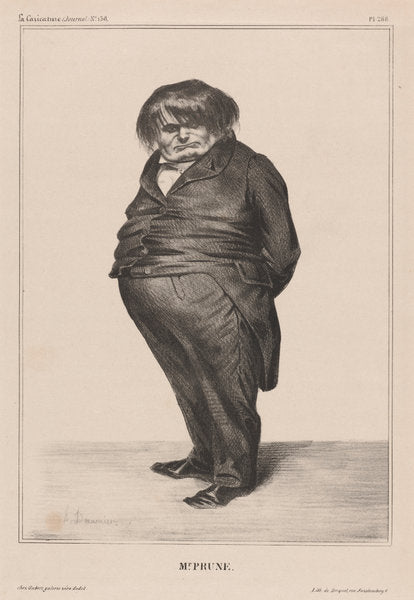 Docteur Prunelle by Honoré Daumier (French, 1808 - 1879), 16X12"(A3)Poster Print