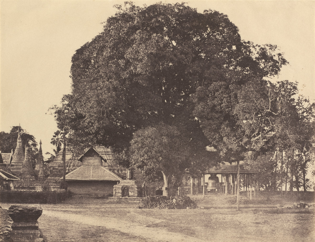 Rangoon: Great Bell of the Shwe Dagon Pagoda by Linnaeus Tripe (British, 1822 - 1902), 16X12"(A3)Poster Print